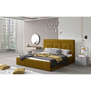Eltap Čalouněná postel Cloe s úložným prostorem Materiál potahu: Monolith 48 - žlutá, Rozměr: 140x200