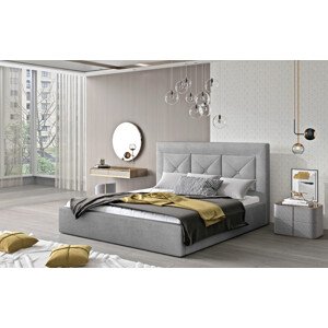 Eltap Čalouněná postel Cloe s úložným prostorem Materiál potahu: Omega 13 - šedá, Rozměr: 140x200