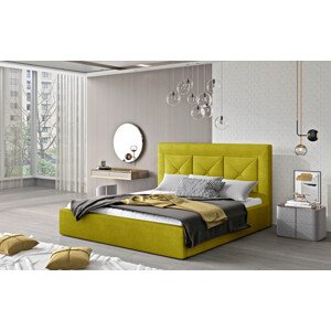 Eltap Čalouněná postel Cloe s úložným prostorem Materiál potahu: Omega 68 - žlutá, Rozměr: 140x200