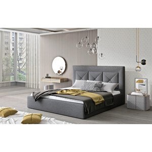 Eltap Čalouněná postel Cloe s úložným prostorem Materiál potahu: Sawana 05 - tmavě šedá, Rozměr: 160x200