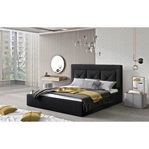 Eltap Čalouněná postel Cloe s úložným prostorem Materiál potahu: Soft 11 - černá, Rozměr: 140x200