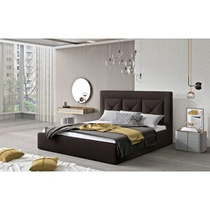 Eltap Čalouněná postel Cloe s úložným prostorem Materiál potahu: Soft 66 - tmavě hnědá, Rozměr: 160x200
