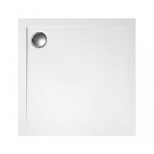 Polimat Čtvercová akrylátová sprchová vanička Geos 80x80 (90x90, 100x100) Barva: Bílá, Rozměry: 80x80 cm, Varianta: Geos 80x80x1,5x4,5 - 00425