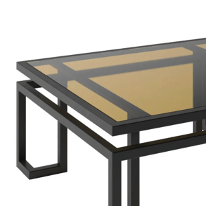 Four Dukes Zahradní hybridní set stolu s dřevěnými houpačkami pro 4 osoby Materiál stolu: Sklo antisol - bronz