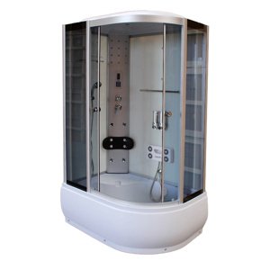 BPS-koupelny Hydromasážní box HYD-A04 120 SA L, 120x80 levý se saunou