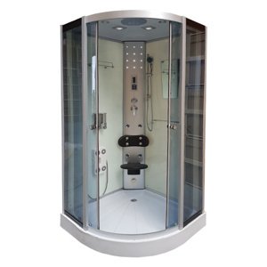 BPS-koupelny Hydromasážní box HYD-R71W 90 SA, 90x90 se saunou