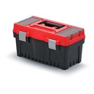 Prosperplast Kufr na nářadí s kovovými zámky  + přihrádky ve víku EVO červený Kód produktu: KEV5025AL-3020, rozměry (cm): 47,6x26x25,6, nosnost (kg): 12