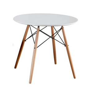 Kondela Jídelní stůl, bílá / buk, průměr 80 cm, Gamin New 80
