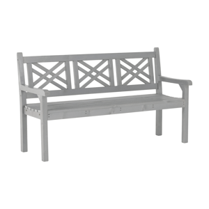 Kondela Dřevěná zahradní lavička, šedá, 150 cm, FABLA