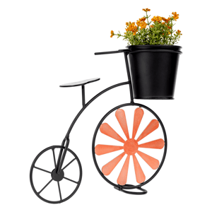 Kondela RETRO květináč ve tvaru kola, bordó / černá, SEMIL