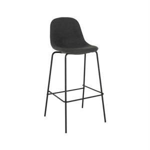 Kondela Barová židle, tmavě šedá látka / kov, MARIOLA 2 NEW