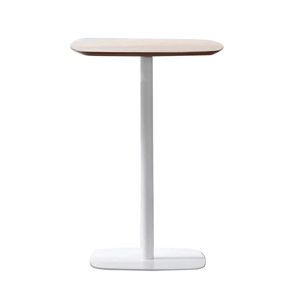 Kondela Barový stůl, dub / bílá, MDF / kov, průměr 60 cm, HARLOV