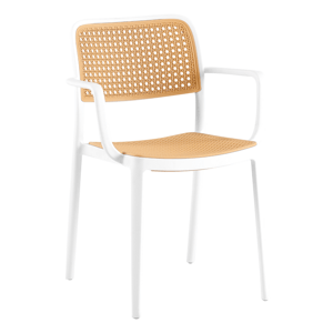 Kondela Stohovatelná židle, bílá/béžová, RAVID TYP 2