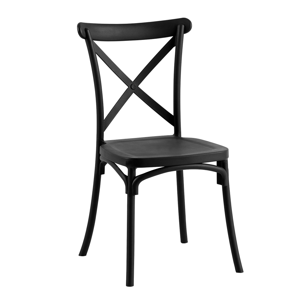 Kondela Stohovatelná židle, černá, SAVITA