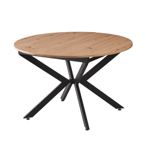 Kondela Jídelní rozkládací stůl, dub artisan/černá, 100x100-140x75 cm, ABERO TYP 1