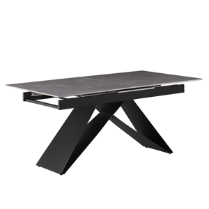 Kondela Jídelní rozkládací stůl, beton/černá, 160-200x90 cm, MAJED