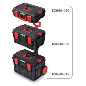 Prosperplast Set kufrů na nářadí a organizéru X BLOCK PRO 54,6x38x87 kód produktu: KXBS604095-S411, rozměry (cm): 54,6x38x87