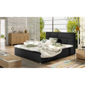 Eltap Čalouněná postel Latina s úložným prostorem Materiál potahu: Soft 11 - černá, Rozměr: 140x200