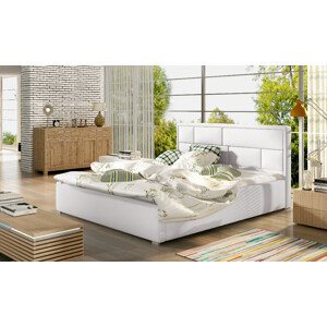 Eltap Čalouněná postel Latina s úložným prostorem Materiál potahu: Soft 17 - bílá, Rozměr: 140x200