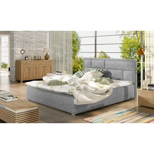 Eltap Čalouněná postel Latina s úložným prostorem Materiál potahu: Paros 05 - šedá, Rozměr: 140x200