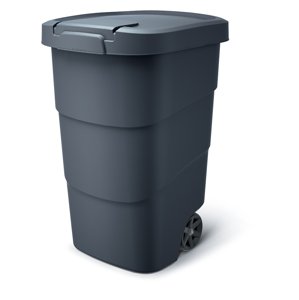 Prosperplast Zahradní popelnice s kolečky WHEELER antracit s antracitovým víkem kód produktu: NBWB95-S433, rozměry (cm): 54x49,6x76,2, objem (l): 95
