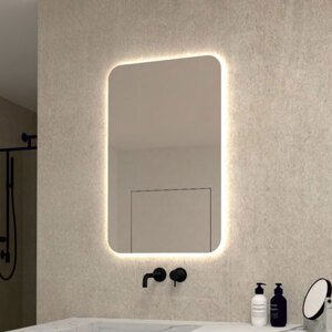 BPS-koupelny Zrcadlo s LED podsvícením po obvodu Nikoletta LED 16 Typ: bezdotykový vypínač s pohybovým senzorem, Rozměry (cm): 50x80 - (Nikoletta LED 16/50 SM)