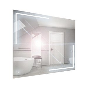 BPS-koupelny Zrcadlo závěsné s pískovaným motivem a LED osvětlením Nikoletta LED 3 Typ: dotykový vypínač, kód produktu: Nikoletta LED 3/80, rozměry: 80x65 cm