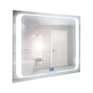 BPS-koupelny Zrcadlo závěsné s pískovaným motivem a LED osvětlením Nikoletta LED 4 Typ: dotykový vypínač, kód produktu: Nikoletta LED 4/80, rozměry: 80x65 cm