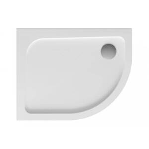 Polimat Asymetrická sprchová akrylátová vanička Oris 100x80 Barva: Bílá, Rozměry: 100x80 cm, Varianta: Oris 100x80x3,5x5 LEVÁ - 00068