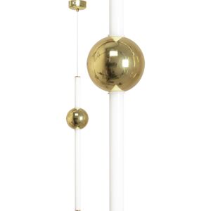 Toolight Stropní lampa s dlouhým závěsem LED bílo-zlatá APP476-CP
