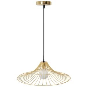 Toolight Plochá kulatá závěsná stropní lampa Loft zlatá APP499-1CP