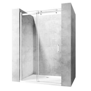 Jednokřídlé posuvné sprchové dveře REA NIXON-2 PRAVÉ pro instalaci do niky 140 cm, chrom