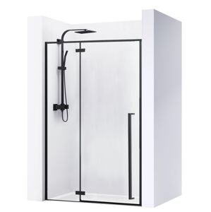 Jednokřídlé sprchové dveře REA FARGO pro instalaci do niky 100 cm, černé