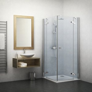 Roth Čtvercový nebo obdélníkový sprchový kout GDOL1+GDOP1 Varianta: šířka levých dveří: 150 cm, šířka pravých dveří: 90 cm, kód produktu: GDOL1/1500_GDOP1/900, profily: brillant, výplň: transparent