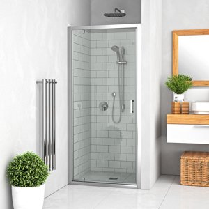 Roth Jednokřídlé sprchové dveře LLDO1 pro instalaci do niky Varianta: šířka: 80 cm, orientace: Univerzální, Kód produktu: LLDO1 800 - 551-8000000-00-02, Profily: brillant, výplň: transparent