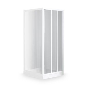 Roth Posuvné sprchové dveře LD3 pro instalaci do niky, nebo v kombinaci s boční stěnou LSB Varianta: sprchový kout, šířka dveří: 80 cm, šířka pevné stěny: 85 cm, kód produktu: LD3/800_LSB/850_bi_gr, profily: bílá, výplň: Sklo - vzor Grape