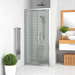 Roth Dvoukřídlé sprchové dveře LLDO2 pro instalaci do niky Varianta: šířka: 80 cm, kód produktu: LLDO2 800 - 552-8000000-00-02, profily: brillant, výplň: transparent
