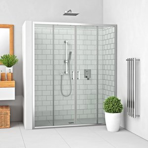 Roth Posuvné sprchové dveře LLD4 pro instalaci do niky Varianta: šířka: 140 cm, kód produktu: LLD4/1400 - 574-1400000-00-02, profily: brillant, výplň: transparent