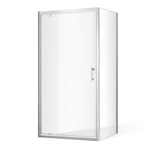 Roltechnik Outlet Otevírací jednokřídlé sprchové dveře OBDO1 s pevnou stěnou OBB Varianta: šířka dveří: 100 cm, šířka pevné stěny: 80 cm, kód produktu: OBDO1-100_OBB-80, profily: brillant, výplň: transparent