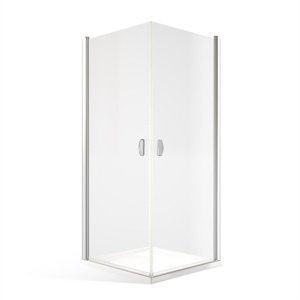 Roltechnik Outlet Bezbariérový sprchový kout DCO1+DCO1 - 2x otevírací dveře Varianta: šířka levé části: 90 cm, šířka pravé části: 80 cm, kód produktu: DCO1-L90-P80, profily: brillant, výplň: transparent
