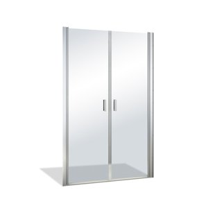 Roltechnik Outlet Dvoukřídlé sprchové dveře LYP2 pro instalaci  do niky, stříbrná Varianta: šířka: 100 cm - (LYP2/1000 - 1135008223), Barva profilů a typ výplně: stříbrná, výplň: transparent