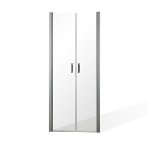 Roltechnik Outlet Dvoukřídlé sprchové dveře BADEN II pro instalaci do niky Varianta: šířka: 80 cm, orientace: Univerzální, kód produktu: BADEN II 80 - 4000855, profily: brillant, výplň: transparent