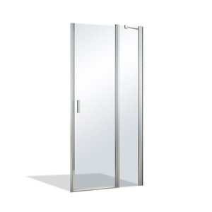 Roltechnik Outlet Jednokřídlé sprchové dveře s pevnou částí LYP2A pro instalaci  do niky, stříbrná Varianta: šířka: 100 cm - (LYP2A/1000 - 1135008213), Barva profilů a typ výplně: stříbrná, výplň: transparent