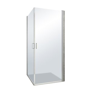 Roltechnik Outlet Čtvercový sprchový kout LYE2+LYE2, stříbrný Varianta: rozměry: 80x80 cm - (LYE2/800_LYE2/800), Barva profilů a typ výplně: stříbrná, výplň: transparent