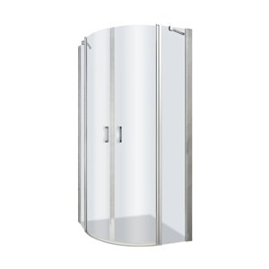 Roltechnik Outlet Čtvrtkruhový sprchový kout LYR4 Varianta: rozměry: 100x100 cm - (LYR4/1000 - 1135008268), Barva profilů a typ výplně: stříbrná, výplň: transparent