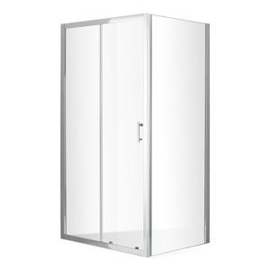 Roltechnik Outlet Posuvné sprchové dveře OBD2 s pevnou stěnou OBB Varianta: šířka dveří: 100 cm, šířka pevné stěny: 80 cm, kód produktu: OBD2-100_OBB-80, profily: brillant, výplň: transparent