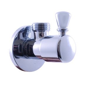 Slezák - RAV Rohový ventil s keramickým vrškem - chrom RV0112 Barva: Chrom, Rozměr: 1/2''x1/2'', kód produktu: RV0112
