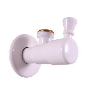 Slezák - RAV Rohový ventil s keramickým vrškem - bílá RV0112B Barva: Bílá, Rozměr: 1/2''x1/2'', kód produktu: RV0112B