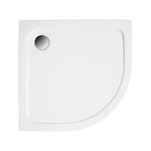Polimat Čtvrtkruhová akrylátová sprchová vanička Standard 80x80 (90x90) Barva: Bílá, Rozměry: 80x80 cm, R 55 cm, Varianta: Standard 80x80x2x5,5 - 00786