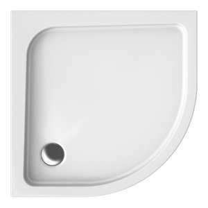 Polimat Kompaktní čtvrtkruhová akrylátová sprchová vanička Standard 1 80x80 (90x90) Barva: Bílá, Rozměry: 90x90 cm, R 55 cm, Varianta: Standard 1 90x90x2x13 - 00841
